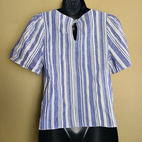 Cabi Linen Blend Striped Top - Picture 4 of 7